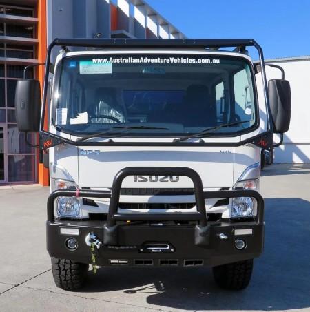 Isuzu NPS (N5 Series) 2000-08 Winch Bull Bar Ripple Black