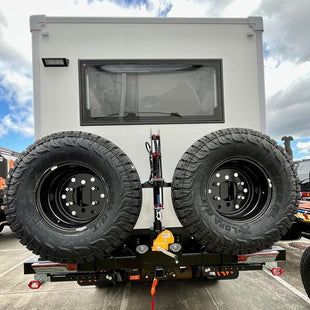 Gxo Isuzu 2 X Spare Wheel Carrier & Swing Arm Wheel Winch - Fitted