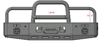 Fuso FGB649 Winch And Low Beam Light Compatible Bull Bar Fitted