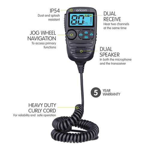 Uhf Oricom Dtx4200X & Combo 6.5 & 3 Dbi Antenna - Fitted