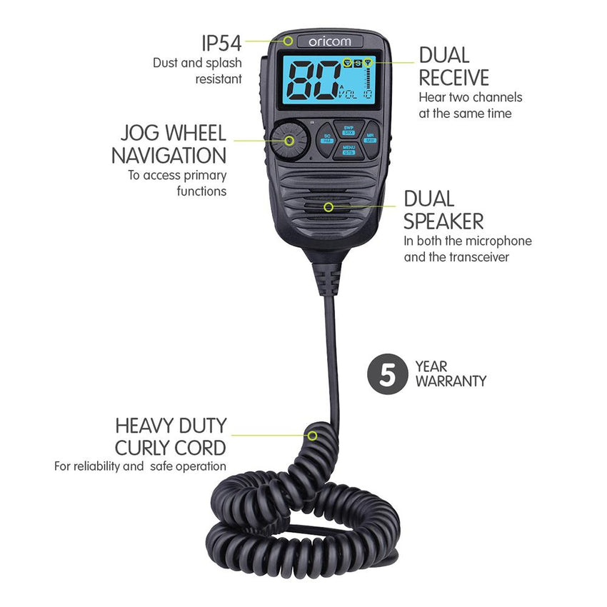 Oricom Uhf Radio Dtx4200X & Combo 6.5 & 3 Dbi Antenna