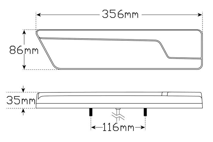 355 Series Rear Combi Lamp Indicator Led Tail Light Diffus R And L Pair