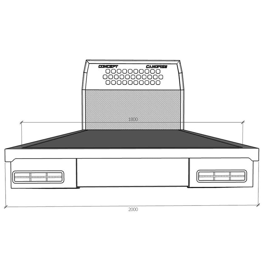 Alloy Tray Suit Fuso DC Mounted On A Sub Frame - Powder Coated