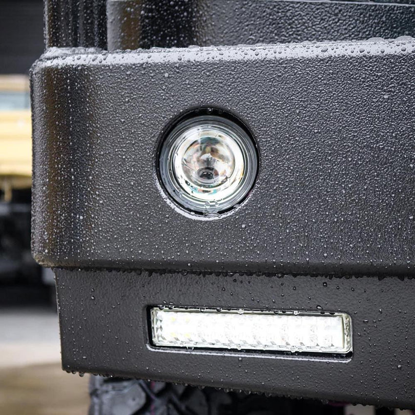 LED 90mm Low Beam Head Lights For Bull Bar - Pair Fitted