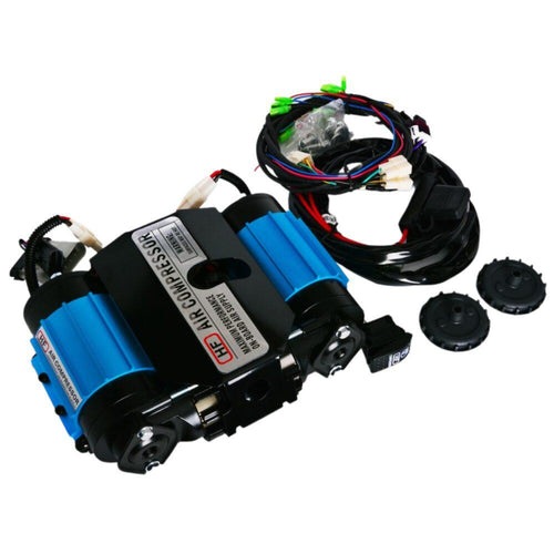 Dual Motor Air Compressor 24V With Twin Head  Incl Hoses, Tyre Inflator Kit