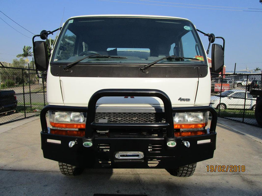 Fuso FG84 Winch Compatible Bull Bar Ripple Black Fitted