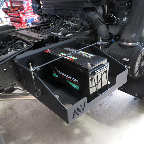 Isuzu NPS 2012+ - Wide 3 Position Battery Tray For 300Ah Batteries