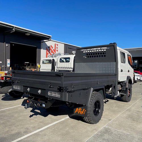 Alloy Tray Suit Fuso DC Mounted On A Sub Frame - Powder Coated