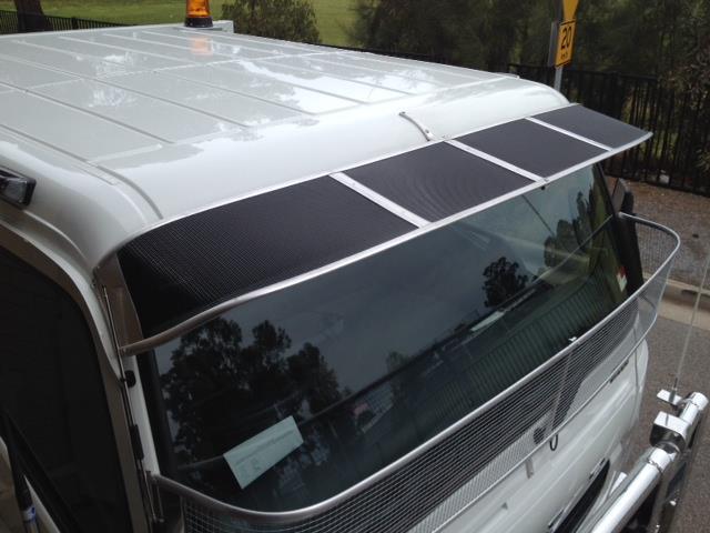 Fuso FGB71 Windscreen Sunvisor - Wide Cab FITTED