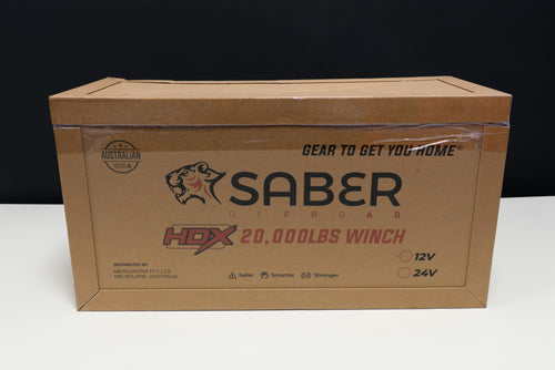Saber HDX  Winch Unfitted 12V 20,000Lb 12mm x 25m Synth