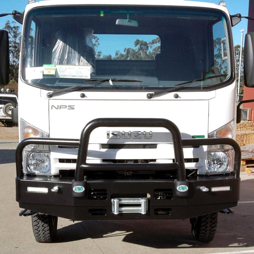 Isuzu NPS (N5 Series) 2000-08 Winch Bull Bar Ripple Black Fitted