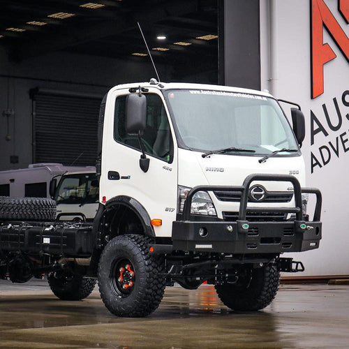 Hino 817 Winch Compatible Bull Bar Fitted With Low Beam Headlights Fitted