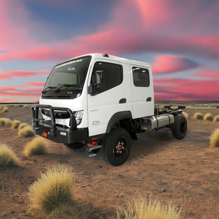 AAV4X4 New Fuso FGB71 4X4 Crew Cab Chassis 6500Gvm-37"AT