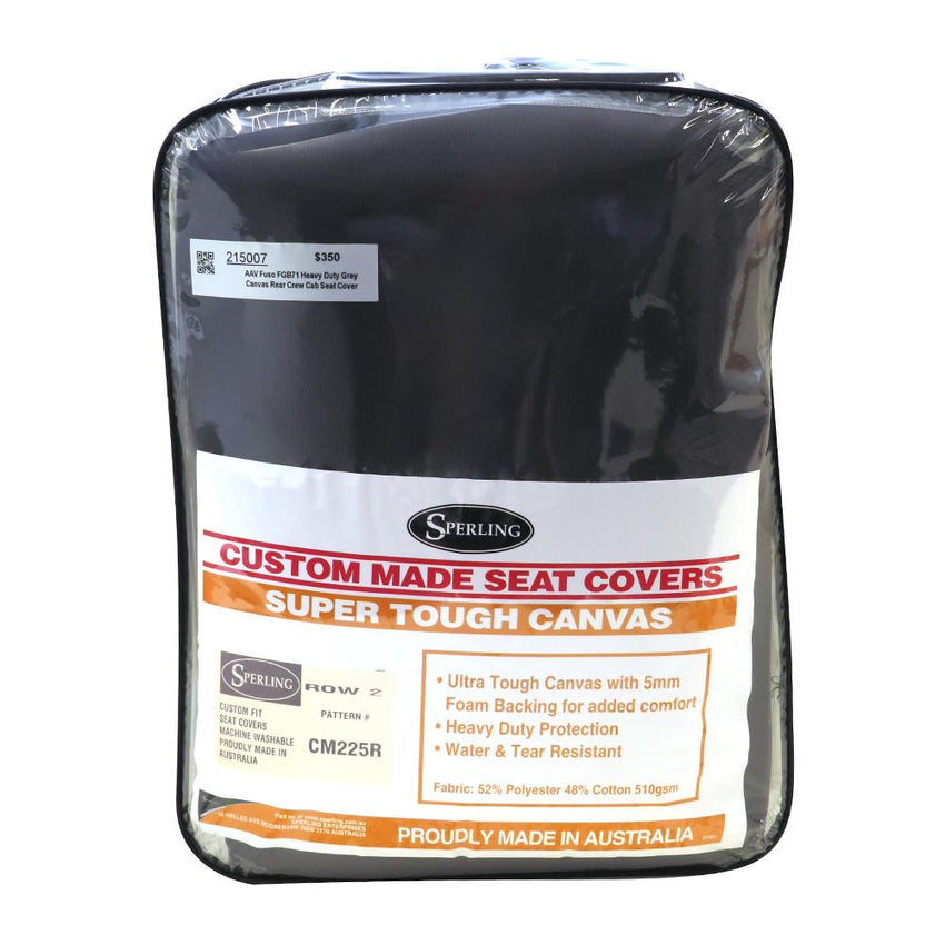 AAV Fuso FGB71 REAR Heavy Duty Grey Canvas  Crew Cab Seat Cover