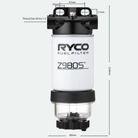 Fuso Fuel Manager 10 Micron Fuel Filter Fuso Quick Connect Kit