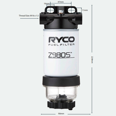 Fuso Fuel Manager 10 Micron Fuel Filter Fuso Quick Connect Kit