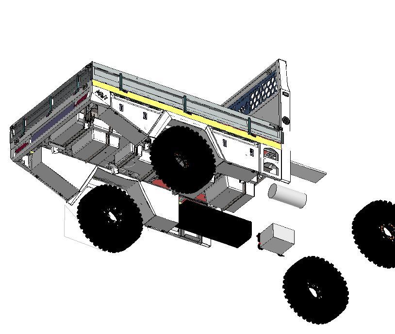 Fuso Tray Dual Cab Inc Subframe with 200 & 230L Tanks