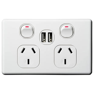 Gx Double Power Point With Usb 5/Module