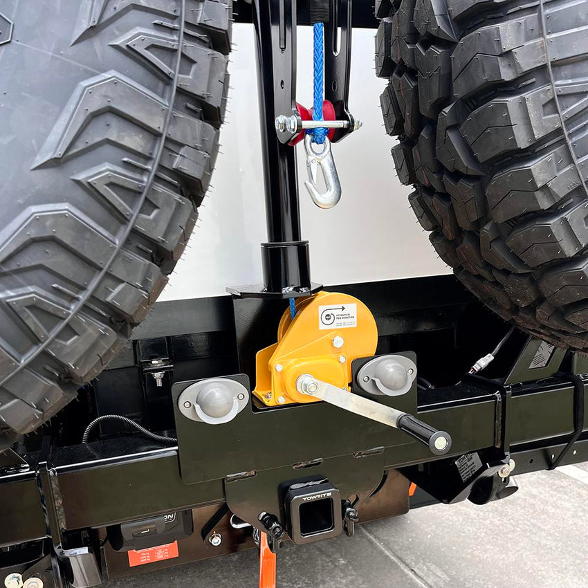 Gxo Fuso 2 X Spare Wheel Carrier & Swing Arm Wheel Winch - Fitted