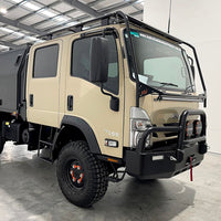 Isuzu NPS Dc Alloy Scrub Bar/Roof Pod With Wind Deflector Fitted