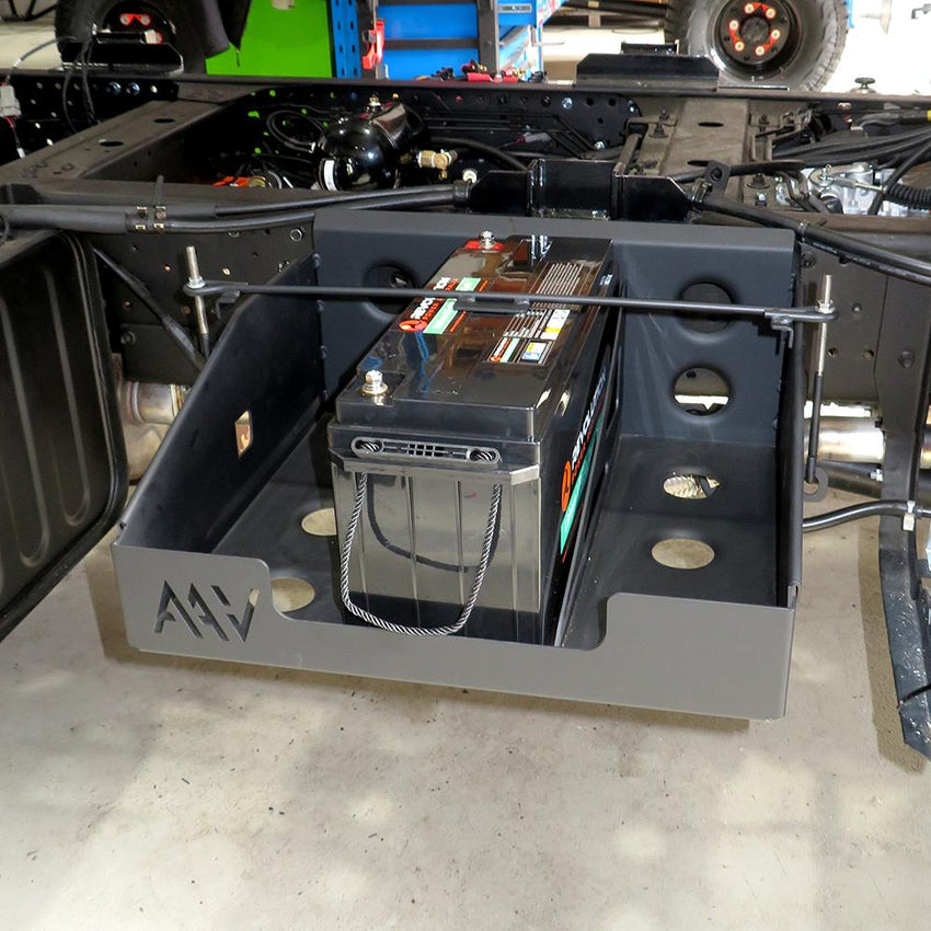 Isuzu NPS 2012+ - Wide 3 Position Battery Tray For 200Ah Batteries