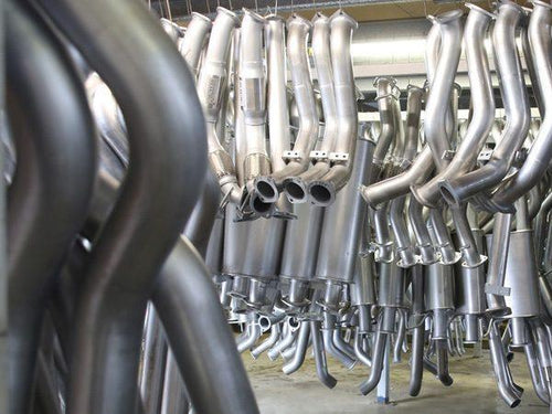 Fuso FGB71 3" 441 Stainless Steel Exhaust For Rear Mount Spare Tyre Fitted