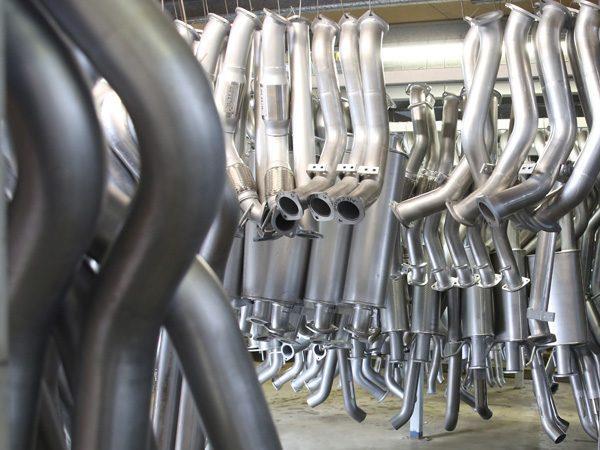 Fuso FGB71 3" 441 Stainless Steel Exhaust For Rear Mount Spare Tyre Fitted