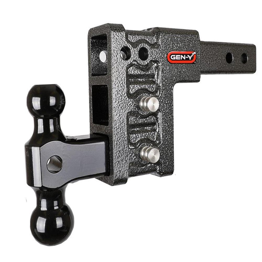 Gen-Y  2" Offset Shank 5" Drop 7000Kg Hitch & Versa-Ball 50&70Mm