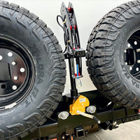 Gxo Fuso Towbar+ 2 X Spare Wheel Carrier & Swing Arm Wheel Winch - Fitted