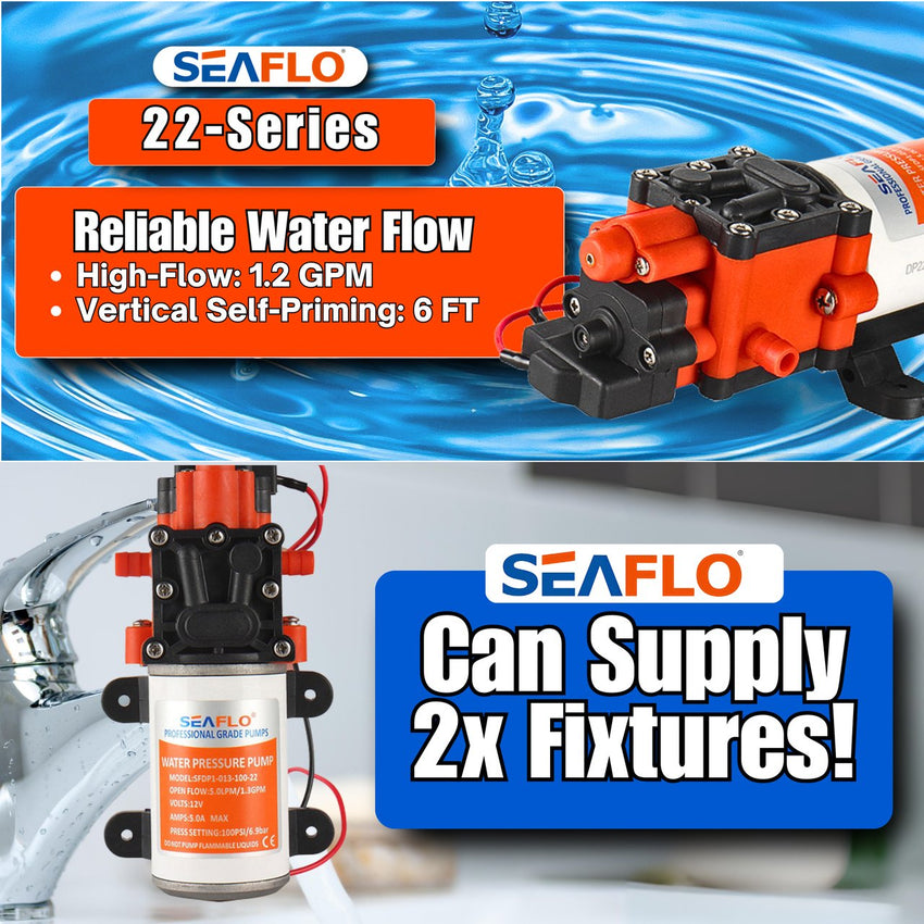 Seaflow Water Pump 12V 22 Series 1.3Gpm