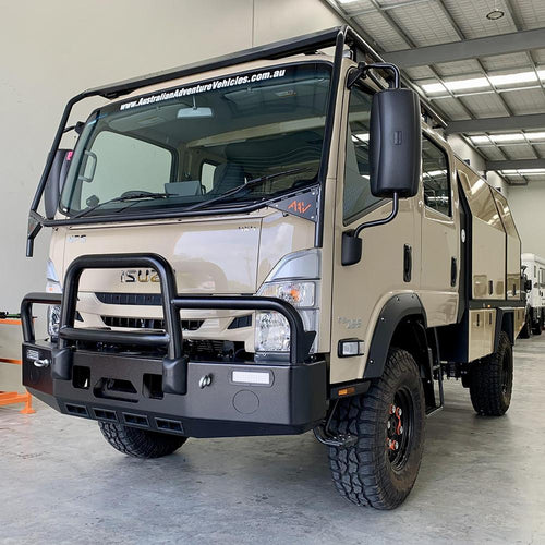 Isuzu NPS 2008+ Bull Bar 2024 Winch Compatible with Low Beam Lights FITTED