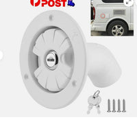 Water Gravity Inlet Filler Neck Lockable Plastic 80Mm Suit 38Mm Pipe Id