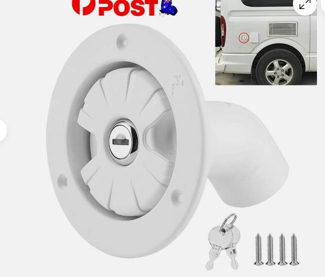 Water Gravity Inlet Filler Neck Lockable Plastic 80Mm Suit 38Mm Pipe Id