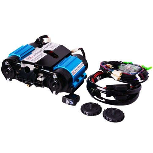 Dual Motor Air Compressor 24V With Twin Head  Incl Hoses, Tyre Inflator Kit