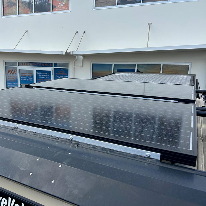 Solar Panels Dual Cab Multivolt Fitted Fuso & Isuzu 2x 240W=480W