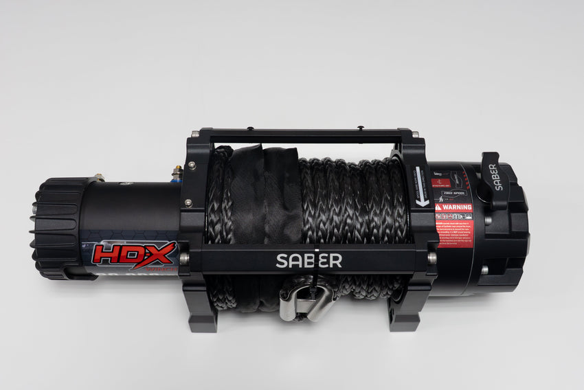 Saber HDX Winch Unfitted 24V 20,000Lb 12mm x 25m Synth