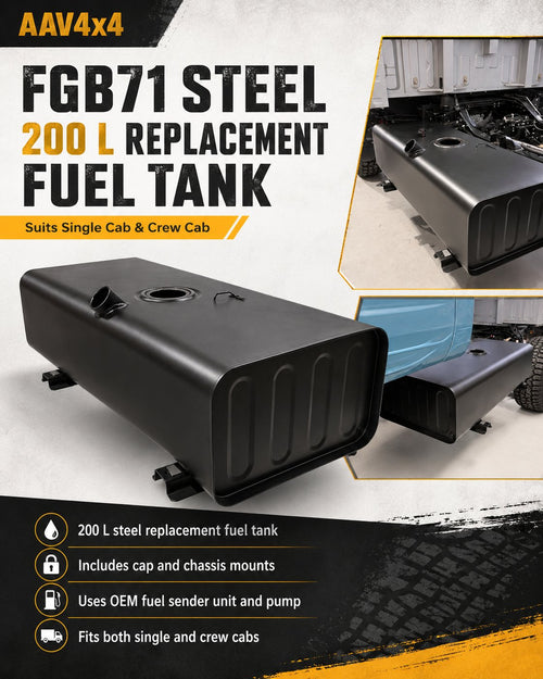 Fuel  Tank FGB71 2011-2023 200Lt 1400mm Long Slim Line Tank KIT