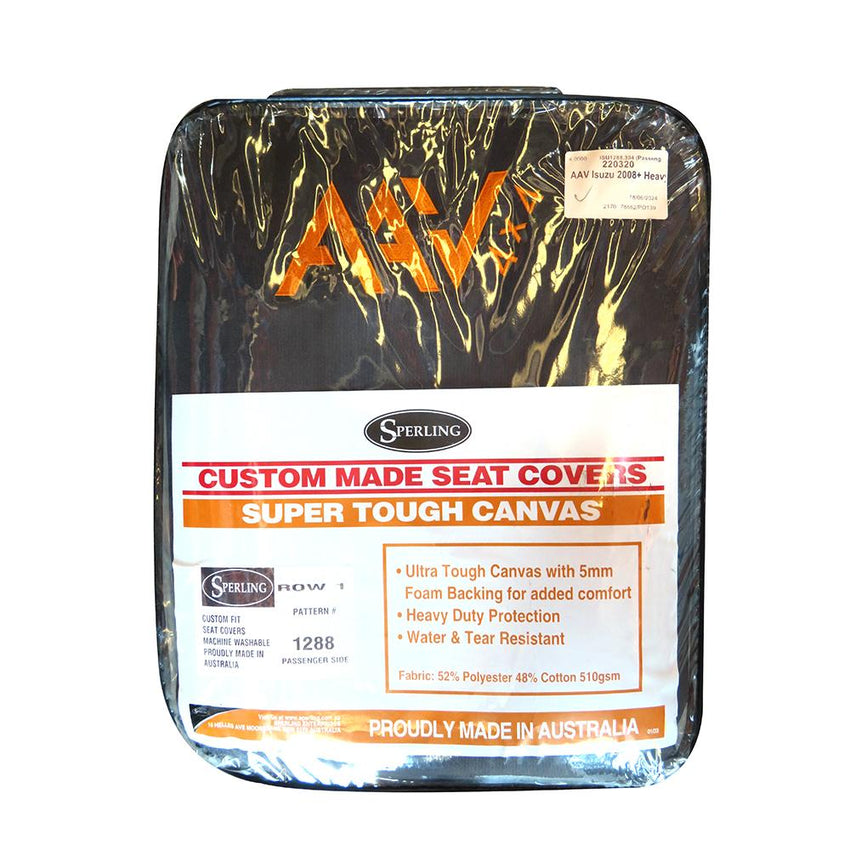 AAV Isuzu 2008+ Heavy Duty Grey Canvas Front & Bench OEM  Seat Cover