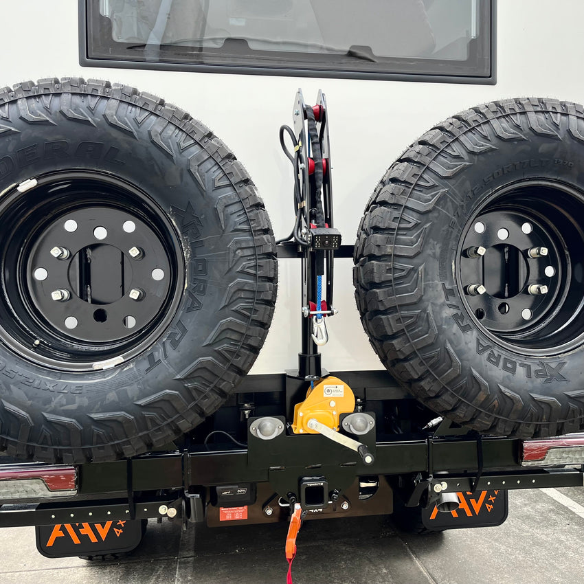 Gxo Fuso 2 X Spare Wheel Carrier & Swing Arm Wheel Winch - Fitted
