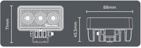 Noxsolis Led 12w Work light Rectangular Flood 3.5x2" NX532