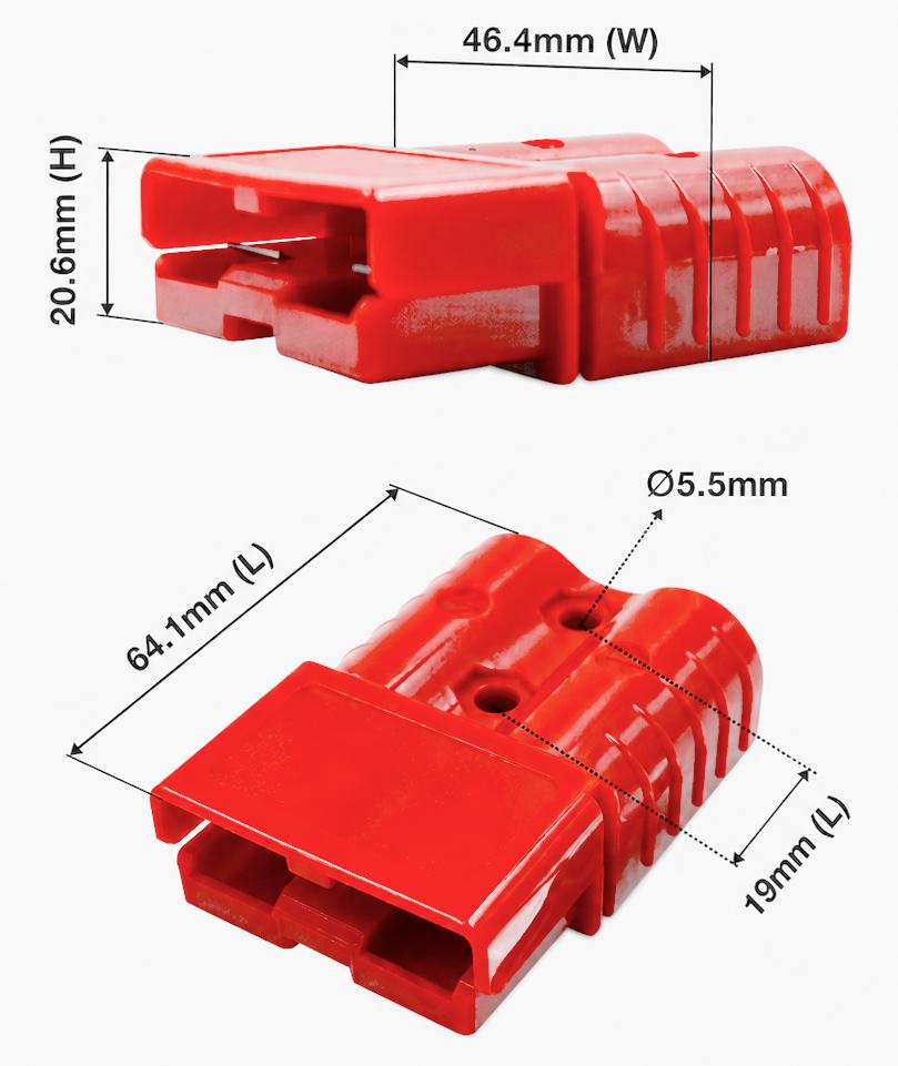 GXO RED Anderson 50A Additional Solar Supply Input to MPPT Fitted