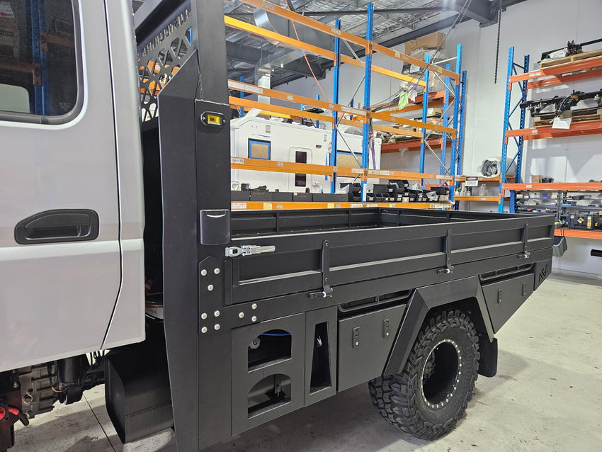 Fuso FGB71 DC AAV Tray with Subframe with 1X 200L Diesel 1X 230L Water