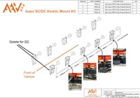 Isuzu NPS Sc 2008+ Kinetic Above Chassis Mount Kit (10+70 Pcs) Powdercoated