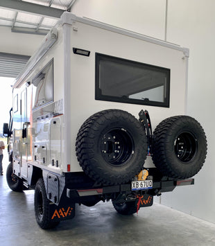 Fuso FGB71 Towbar 3500Kg GX style Bar with Dual Tyre and Tyre Winch Fitted