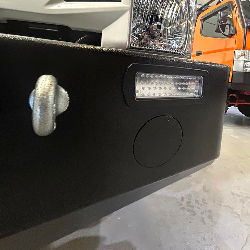 Isuzu NPS 2008+ Nudge Bar 2024 Winch frame & with LowBeam Lights Fitted