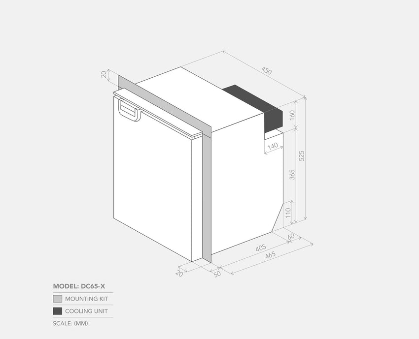 Bushman 65L Upright Fridge 12V  DC65-X