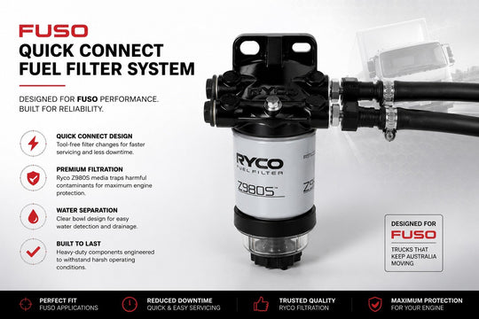 Fuel Manager 30 Micron Fuel Filter Fuso Quick Connect Kit
