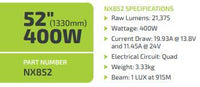 Noxsolis Nx852 52" Light Bar Double Row
