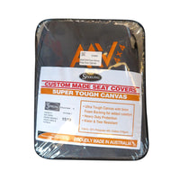 AAV Isuzu REAR 4 seat conversion Grey Canvas Seat Cover with Logo's