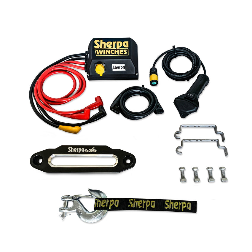 Sherpa Winch Unfitted 12V 17,000Lb 45M Synthetic Cable & Hawse**